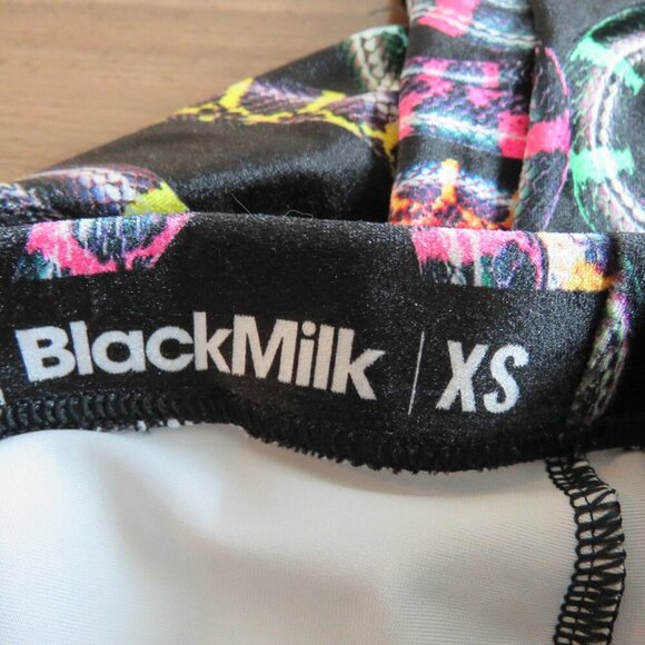 BLACKMILK Velour Velvet Neon Snakes Crop Capri Leggings Goth Punk - Size XS NWT - Picture 13 of 14